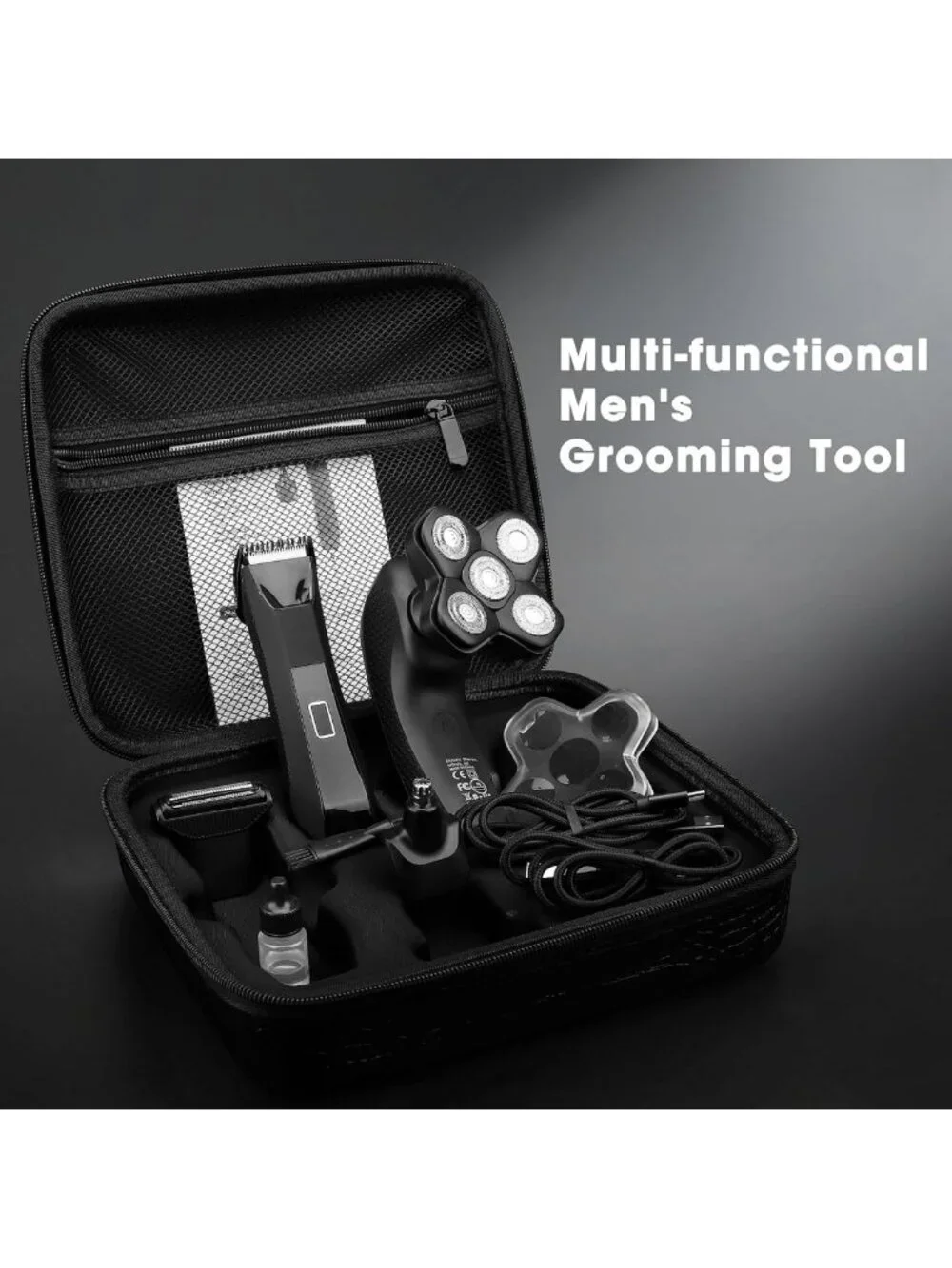 Men's Body Groomer & Ball Trimmer - Waterproof Electric Shaver for Smooth